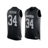 Nike Oakland Raiders #34 Bo Jackson Black Team Color Men's Stitched NFL Limited Tank Top Jersey