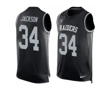 Nike Oakland Raiders #34 Bo Jackson Black Team Color Men's Stitched NFL Limited Tank Top Jersey