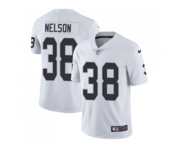 Nike Oakland Raiders #38 Nick Nelson White Men Stitched NFL Vapor Untouchable Limited Jersey