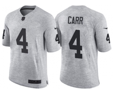 Nike Oakland Raiders #4 Derek Carr 2016 Gridiron Gray II Men's NFL Limited Jersey