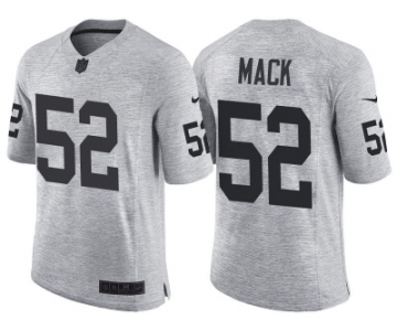 Nike Oakland Raiders #52 Khalil Mack 2016 Gridiron Gray II Men's NFL Limited Jersey