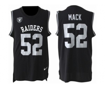 Nike Oakland Raiders #52 Khalil Mack Black Team Color Men Stitched NFL Limited Tank Top Jersey