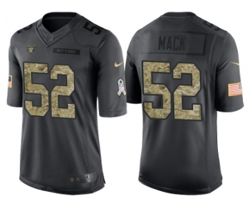 Nike Oakland Raiders #52 Khalil Mack Men's Stitched Black NFL Salute to Service Limited Jerseys