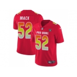 Nike Oakland Raiders #52 Khalil Mack Red Men Stitched NFL Limited AFC 2018 Pro Bowl Jersey