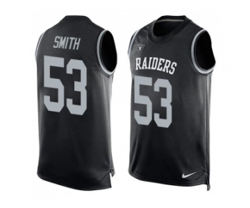 Nike Oakland Raiders #53 Malcolm Smith Black Team Color Men's Stitched NFL Limited Tank Top Jersey