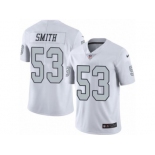 Nike Oakland Raiders #53 Malcolm Smith White Men's Stitched NFL Limited Rush Jersey