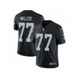 Nike Oakland Raiders #77 Kolton Miller Black Team Color Men Stitched NFL Vapor Untouchable Limited Jersey