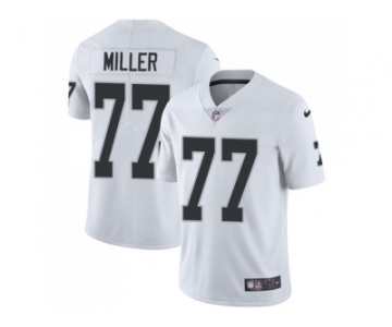 Nike Oakland Raiders #77 Kolton Miller White Men Stitched NFL Vapor Untouchable Limited Jersey