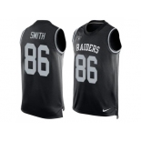 Nike Oakland Raiders #86 Lee Smith Black Team Color Men's Stitched NFL Limited Tank Top Jersey