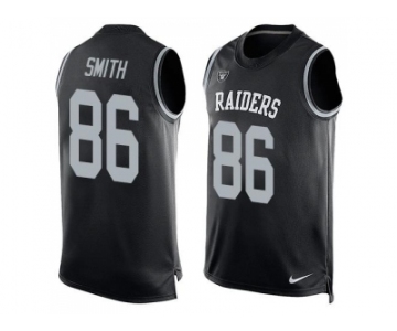 Nike Oakland Raiders #86 Lee Smith Black Team Color Men's Stitched NFL Limited Tank Top Jersey