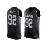 Nike Oakland Raiders #92 Stacy McGee Black Team Color Men's Stitched NFL Limited Tank Top Jersey