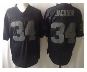 nike nfl jerseys oakland raiders #34 bo jackson black [drenched limited]