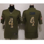 nike nfl jerseys oakland raiders #4 carr army green[nike Limited Salute To Service]