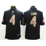 nike nfl jerseys oakland raiders #4 carr black[salute to service limited]