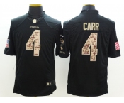 nike nfl jerseys oakland raiders #4 carr black[salute to service limited]