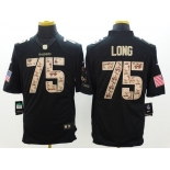 nike nfl jerseys oakland raiders #75 long black[salute to service limited]