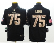 nike nfl jerseys oakland raiders #75 long black[salute to service limited]