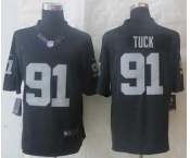 nike nfl jerseys oakland raiders #91 tuck black[nike Limited]