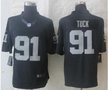 nike nfl jerseys oakland raiders #91 tuck black[nike Limited]