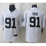 nike nfl jerseys oakland raiders #91 tuck white[nike Limited]