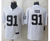 nike nfl jerseys oakland raiders #91 tuck white[nike Limited]