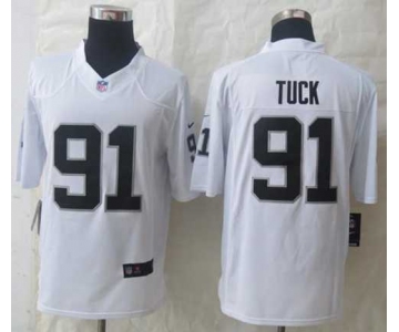 nike nfl jerseys oakland raiders #91 tuck white[nike Limited]