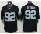 nike nfl jerseys oakland raiders #92 seymour black[nike limited]