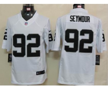 nike nfl jerseys oakland raiders #92 seymour white[nike limited]