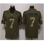 nike nfl jerseys philadelphia eagles #7 bradford army green[nike Limited Salute To Service][bradford]