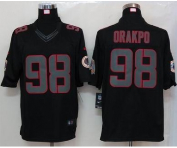 nike nfl jerseys washington redskins #98 orakpo black[nike limited]