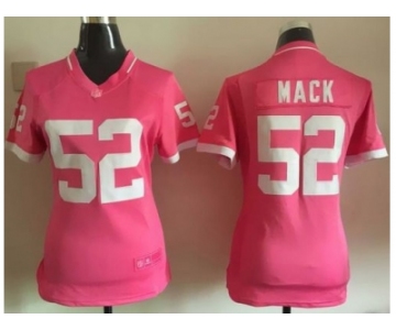 2015 Women Nike Oakland Raiders #52 Khalil Mack Pink Jerseys