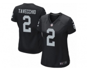 Women Nike Oakland Raiders #2 Giorgio Tavecchio Game Black Team Color NFL Jersey