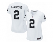 Women Nike Oakland Raiders #2 Giorgio Tavecchio Game White NFL Jersey