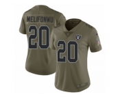 Women Nike Oakland Raiders #20 Obi Melifonwu Limited Olive 2017 Salute to Service NFL Jersey