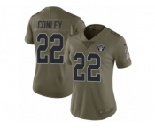 Women Nike Oakland Raiders #22 Gareon Conley Limited Olive 2017 Salute to Service NFL Jersey