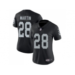 Women Nike Oakland Raiders #28 Doug Martin Black Team Color Stitched NFL Vapor Untouchable Limited Jersey