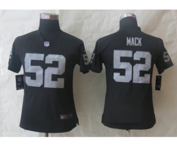 Women Nike Oakland Raiders #52 Mack Black Jerseys