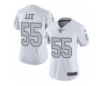 Women Nike Oakland Raiders #55 Marquel Lee Limited White Rush Vapor Untouchable NFL Jersey