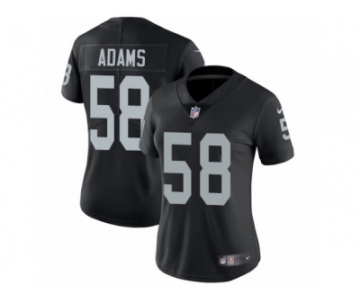 Women Nike Oakland Raiders #58 Tyrell Adams Black Team Color Vapor Untouchable Limited Player NFL Jersey