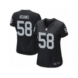 Women Nike Oakland Raiders #58 Tyrell Adams Game Black Team Color NFL Jersey