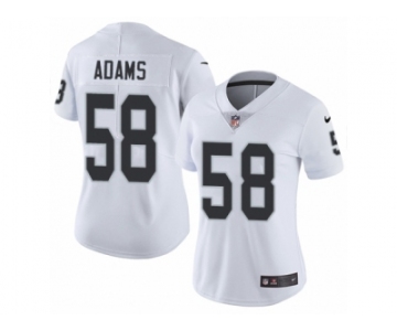 Women Nike Oakland Raiders #58 Tyrell Adams White Vapor Untouchable Limited Player NFL Jersey