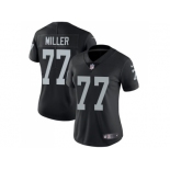 Women Nike Oakland Raiders #77 Kolton Miller Black Team Color Stitched NFL Vapor Untouchable Limited Jersey