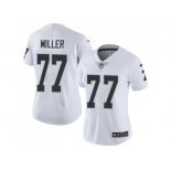 Women Nike Oakland Raiders #77 Kolton Miller White Stitched NFL Vapor Untouchable Limited Jersey