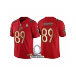 Women Oakland Raiders #89 Amari Cooper AFC 2017 Pro Bowl Red Gold Limited Jersey