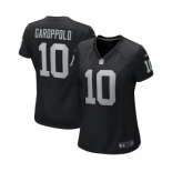 Women's Las Vegas Raiders #10 Jimmy Garoppolo Black Stitched Game Jersey(Run Small)