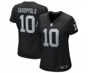 Women's Las Vegas Raiders #10 Jimmy Garoppolo Black Stitched Game Jersey(Run Small)