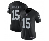 Women's Las Vegas Raiders #15 Gardner Minshew II Black Vapor Stitched Jersey