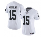 Women's Las Vegas Raiders #15 Gardner Minshew II White Vapor Stitched Jersey