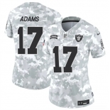 Women's Las Vegas Raiders #17 Davante Adams 2024 F.U.S.E Arctic Camo Salute To Service Limited Stitched Jersey