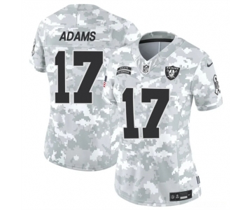 Women's Las Vegas Raiders #17 Davante Adams 2024 F.U.S.E Arctic Camo Salute To Service Limited Stitched Jersey